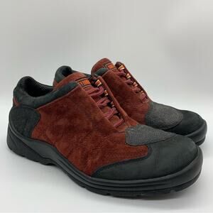 Harley-Davidson Lace Up Motorcycle Riding Sneakers Burnt Red Suede Women's Sz 7